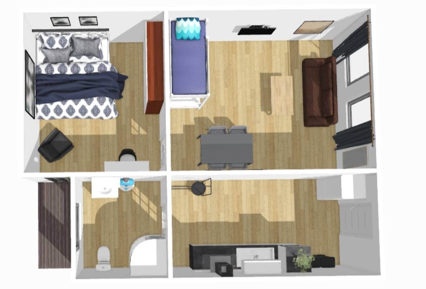 GS199-1 · Apartment Nord – 5 Pers., HBF nah Foto 2